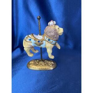 Vintage Scarborough The Fair Porcelain Lion Carousel Ride